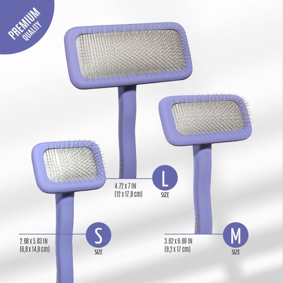 Пуходерка прямокутна Tauro Pro Line, 12 х 17.8 см, фіолетова | Зображення 2