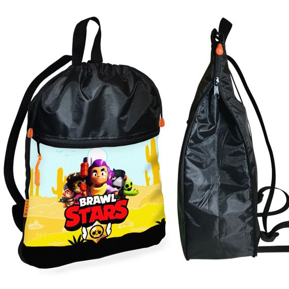 Шкільний рюкзак дитячий Бравл Старс + Сумка для взуття спортивної форми рюкзак-мішок для хлопчика (01678) | Зображення 1