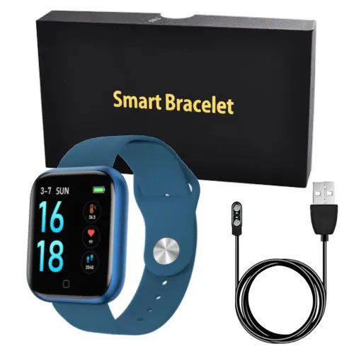 Smart Watch T80S, два браслета, температура тела, давление, оксиметр. TJ-128 Цвет: синий | Зображення 3