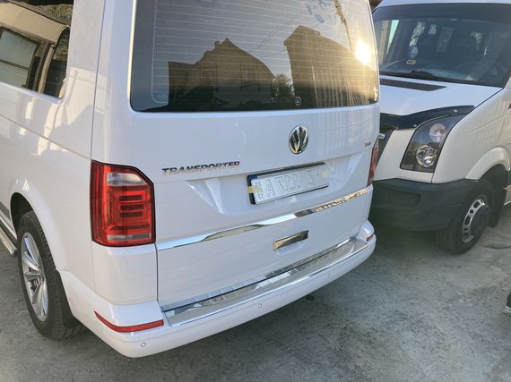 Накладка на заднюю ручку (нерж) OmsaLine - Итальянская нержавейка для Volkswagen T6 2015-2024, | Зображення 5