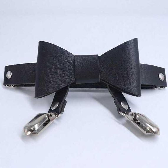 Гартер на 2 ноги с подвязками для чулок и бантиком 2 шт Черный | Зображення 6