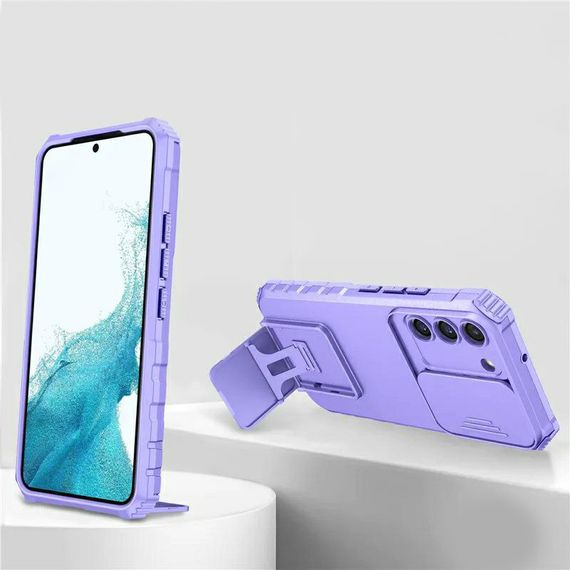 Чохол Kickstand із захистом камери для Samsung Galaxy S21 FE колір Фіолетовий | Зображення 1