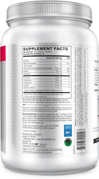 Комплекс аминокислот BCAA Scivation Xtend 90 serv NEW (Fruit Punch) | Зображення 1