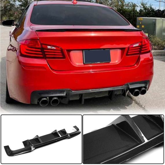 Дифузор заднього бампера V1 (для F10 M5, Карбон) для BMW 5 серія F-10/11/07 2010-2016 рр
