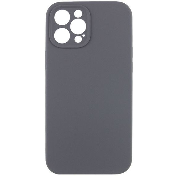 Чохол Silicone Case Full Camera Protective (AA) NO LOGO для Apple iPhone 12 Pro Max (6.7") Сірий / Dark Gray