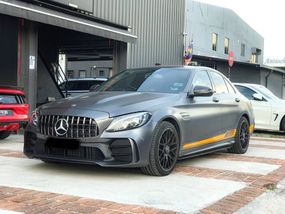 Комплект обвісів з заднім дифузором (дизайн Black Mamba C63GT) для Mercedes C-сlass W205 2014-2021 рр