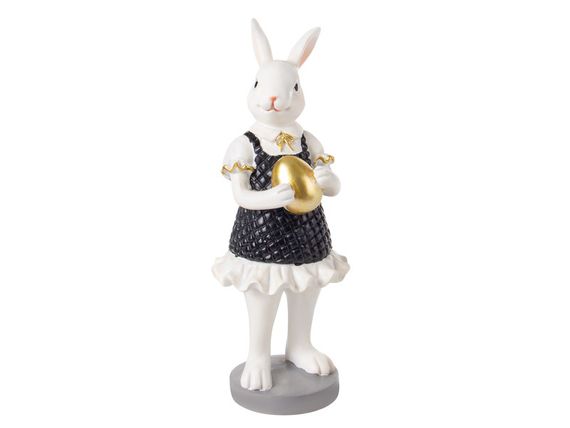 Статуетка Rabbit in Dress Black 7х7х21 см