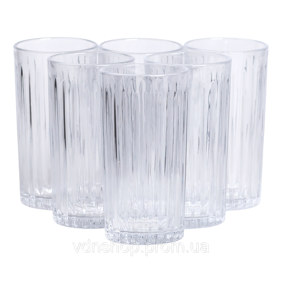 Кувшин 1.2 литра со стаканами 6 штук по 320 мл графин для компота сока воды лимонада HP-19-5 | Зображення 1