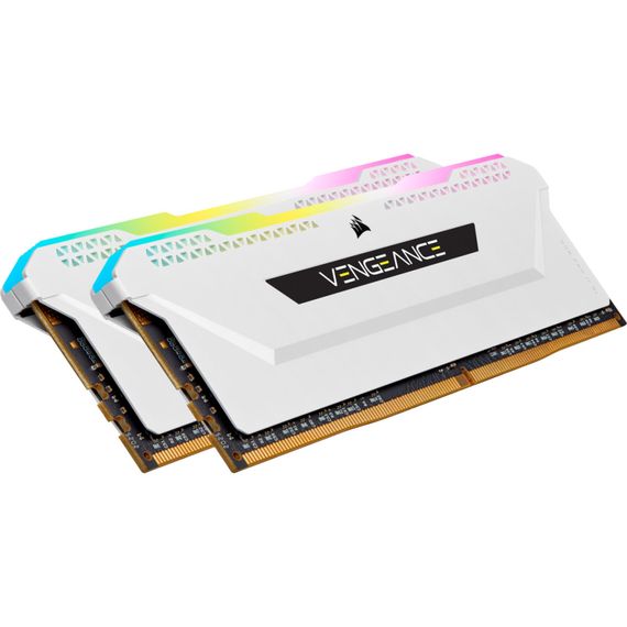 Модуль пам'яті для комп'ютера DDR4 32GB (2x16GB) 3600 MHz Vengeance RGB Pro SL White Corsair (CMH32GX4M2D3600C18W) | Зображення 1