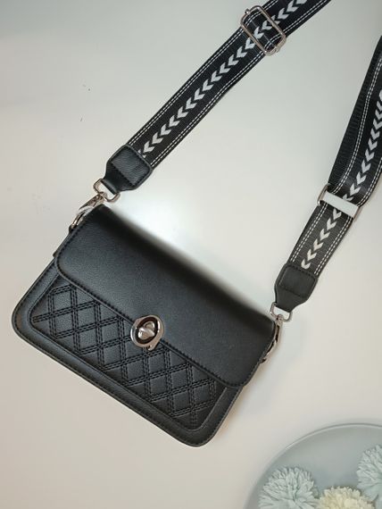 Сумка клатч женская кросс-боди через плечо Черная | Зображення 1