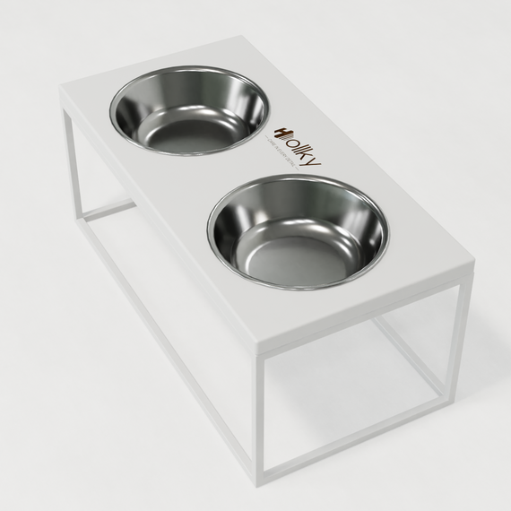 Миски на підставці для великих собак Hollky Base XL20 (2 × 1,8 л) BXL20-522620-WHWH | Зображення 6