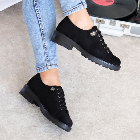 Броги женские Fashion Neat 3115 37 размер 24 см Черный | Зображення 6
