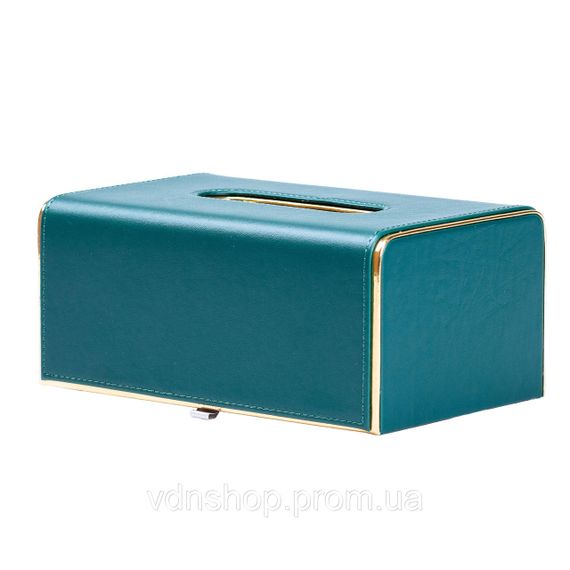 Серветниця на стіл з еко-шкіри 21 х 13.5 х 9.5 см зелена HP9801GR | Зображення 2