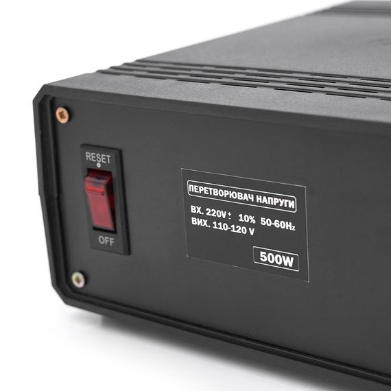 Перетворювач напруги понижуючий MERLION PN-500, Input 220 V/Output 110V, 500W, трансформаторний | Зображення 2