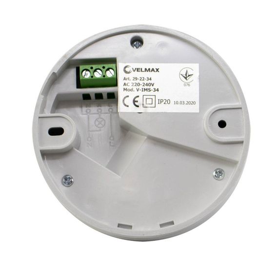 Датчик руху VELMAX V-ІМS-34, AC220-240V, кут 360°, (ST05В) (арт.29-22-34) | Зображення 2