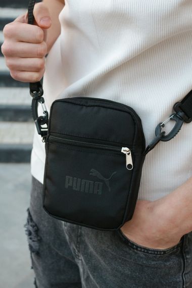 Барсетка чорна small Puma чорний логотип | Зображення 1