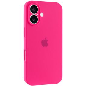 Чохол Silicone Case Full Camera Protective (AA) для Apple iPhone 16 Plus (6.7") Рожевий / Barbie pink
