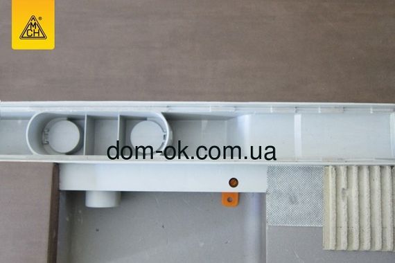 Душові канали з чорним корпусом із поліпропілену, горизонтальним фланцем та решіткою із нержавіючої сталі | Зображення 2