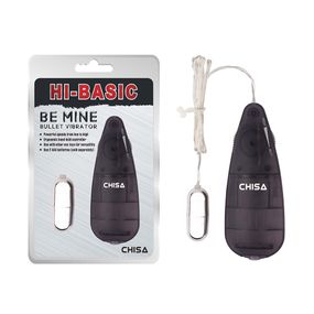 Вибропуля серебристая Chisa Hi-Basic Be Mine Bullet Vibrator на черном пульте управления sexstyle