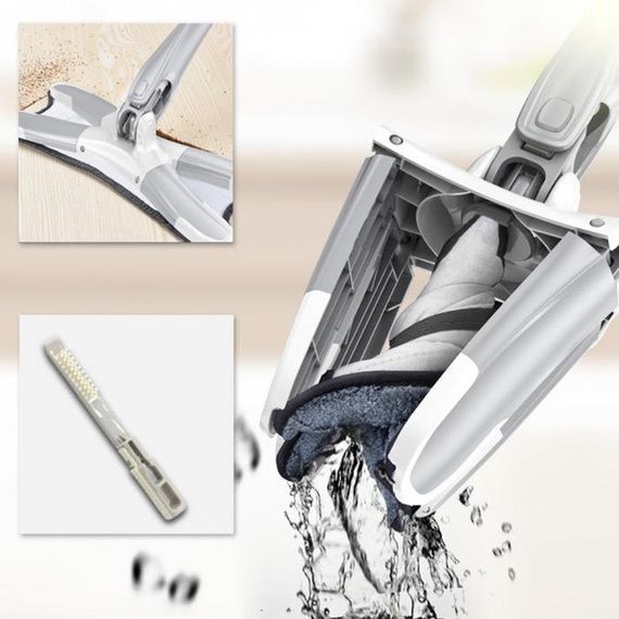 Швабра для пола X-Type с отжимом 37 см и, швабра с отжимом лентяйка, удобная швабра | Зображення 8