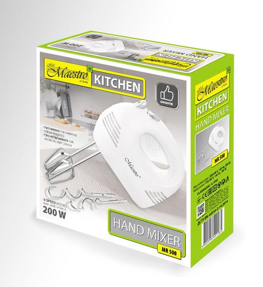 Міксер ручний Maestro MR-500, 200 Вт, для збивання і замішування тіста | Зображення 2