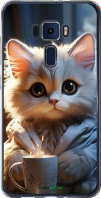 Чохол на Asus Zenfone 3 ZE552KL Білий кіт "5646u-448-2448"