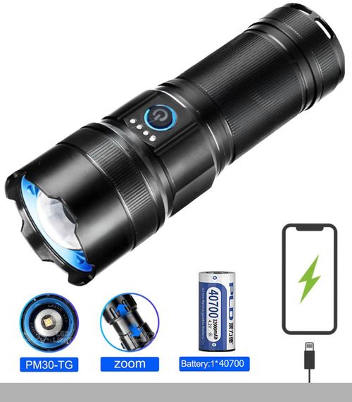 Ліхтар AK180 WHITE LASER LED PM30-TG Power Bank, ЗУ Type-C, zoom, 5 фільтрів (47476-AK180_494)