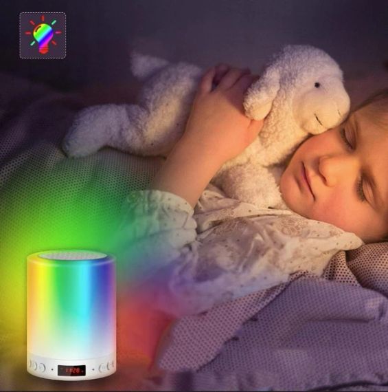 Світильник нічник сервісний акумуляторний S66+ з блютузом колонкою, скоба, FM-радіо, будильник, TF-card, AUX | Зображення 2