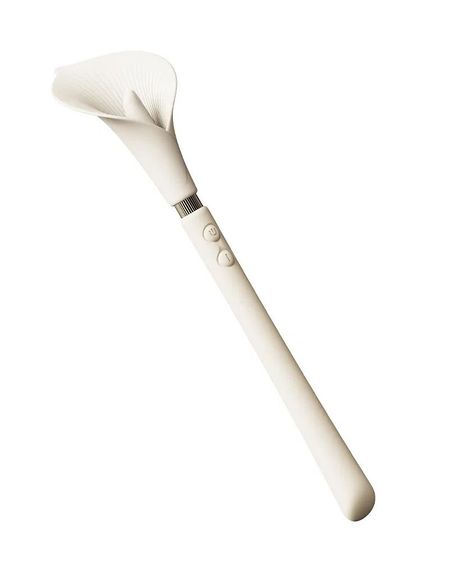 Розкішний вібромасажер Zalo – Calla Ivory White, двосторонній, 2 мотори | Зображення 4