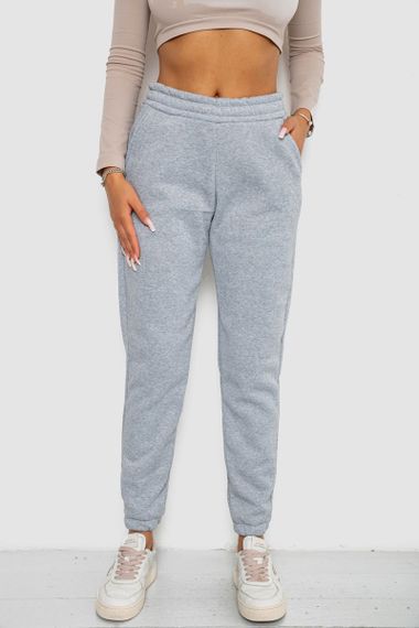 Спортивные штаны женские на флисе  -уценка, цвет светло-серый, 238R57828-1-U-3