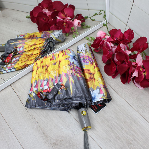 Зонт женский полуавтомат Зонтик антивитер | Зображення 2