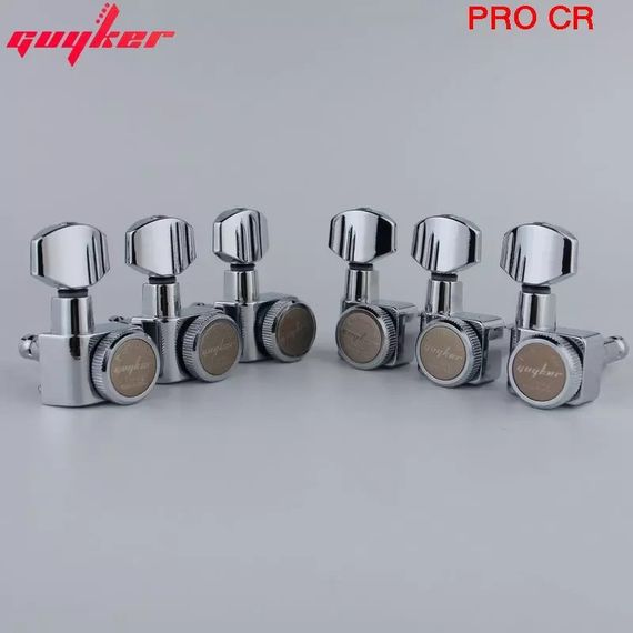 Колки Machine Heads Guyker 6R локовые для электрогитары Fender American Yamaha гитари хромовые c ЗАЦЕПАМИ | Зображення 1