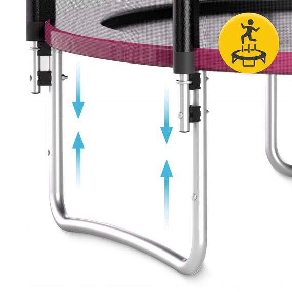 Батут із зовнішньою сіткою 4FIZJO Classic 10FT 312 см Black/Pink (P-5907739314567) | Зображення 1