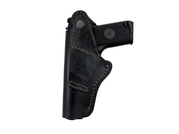Кобура ТТ поясна формована шкіра чорна ms | Зображення 3