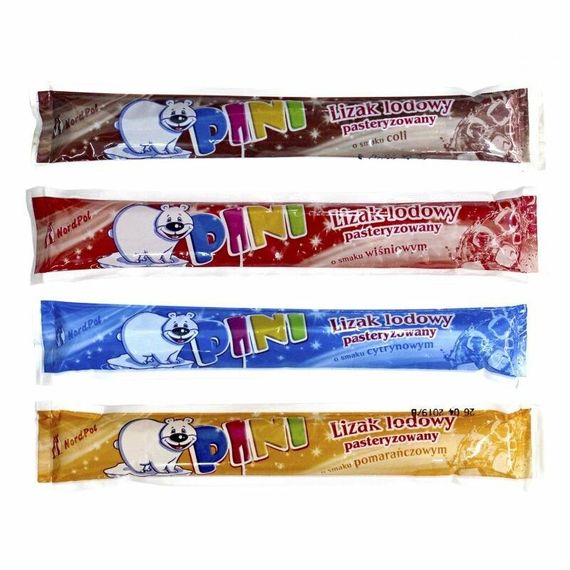 Сік заморожений фруктовий лід (морозиво) PINI Lizak, 40 мл, Польща, в асортименті