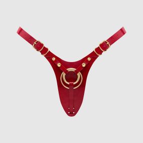 Трусики для страпона Strap-On-Me Leatherette Harness Fabulous - One Size - Red Glossy sexstyle