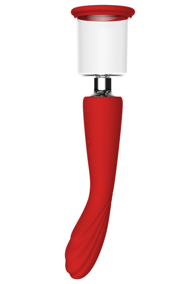 Двойной вибратор с 2 вакуумными насадками Dream Toys RED REVOLUTION GEORGIA Sex Aura | Зображення 3