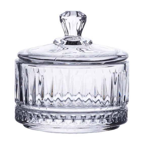 Цукерниця з кришкою Ø 6.5 см скляна HP-YH-29