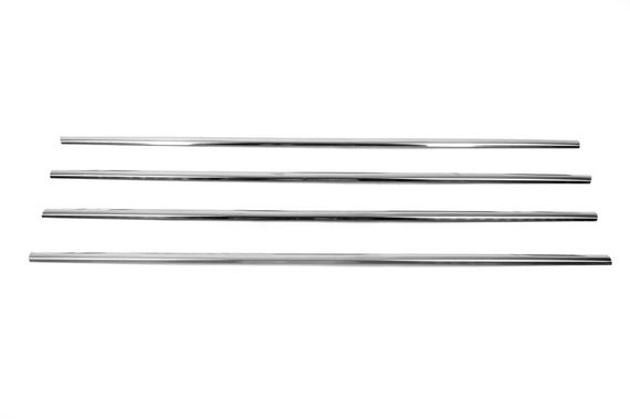 Наружняя окантовка стекол (4 шт, нерж) OmsaLine - Итальянская нержавейка для Toyota Corolla 2007-2013 гг | Зображення 4