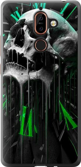 Чехол на Nokia 7 Plus Череп-часы "4100u-1354-17620"