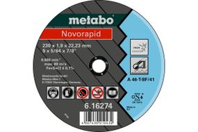 Круг відрізний Metabo NOVORAPID 230 X 1,9 X 22,23 INOX, TF 4161 6274000