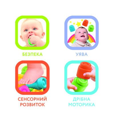 Развивающая игрушка Clementoni набор с конструктором Sensory Path (17352) | Зображення 1