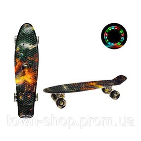 Скейт "Пенни борд"  SC20417 PU колеса со светом, 56 см