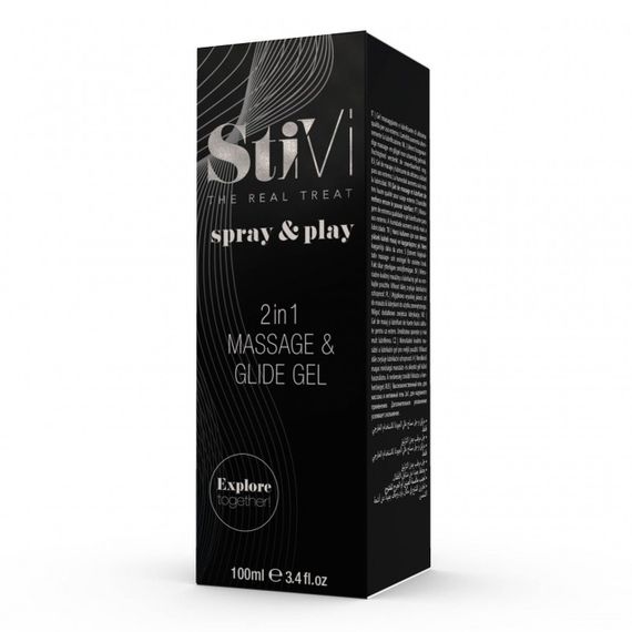 Лубрикант та масажний гель HOT StiVi Spray&Play 2в1, 100 мл sexstyle | Зображення 2