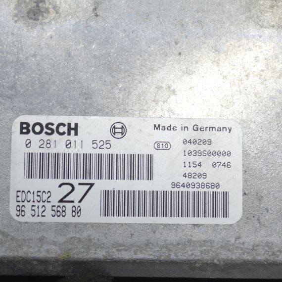 Электронный блок управління двигуном 2.0 HDI Peugeot 206 ЕБУ комп'ютер Пежо 0281011525 9640938680 | Зображення 2