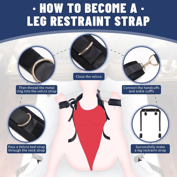 БДСМ-набір LOCKINK YEAHWOW Bed Restraint set | Зображення 5