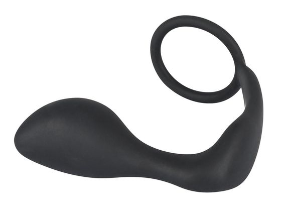 Ерекційне кільце з анальною пробкою - Black Velvets Ring & Plug | Зображення 5