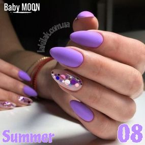 Гель-лак BABY MOON Summer №08 розово-фиолетовый, 6 мл
