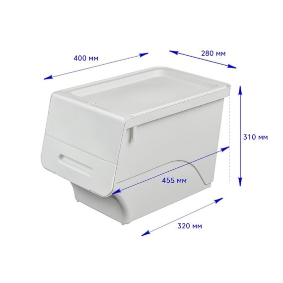 Контейнер для зберігання білий 45.5*28.5*31CM SW-00002421 | Зображення 2