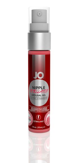 Гель для стимуляції сосків JO Nipple Titillator Strawberry (30 мл), ментол та перцева м’ята Sex Aura